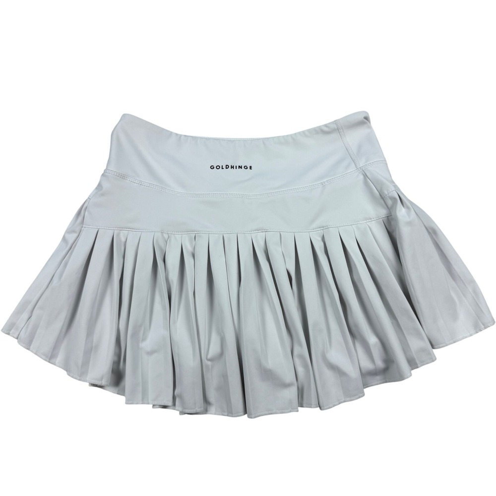 Goldhinge White Pleated Tennis Skort Womens Medium Athletic Golf Skirt